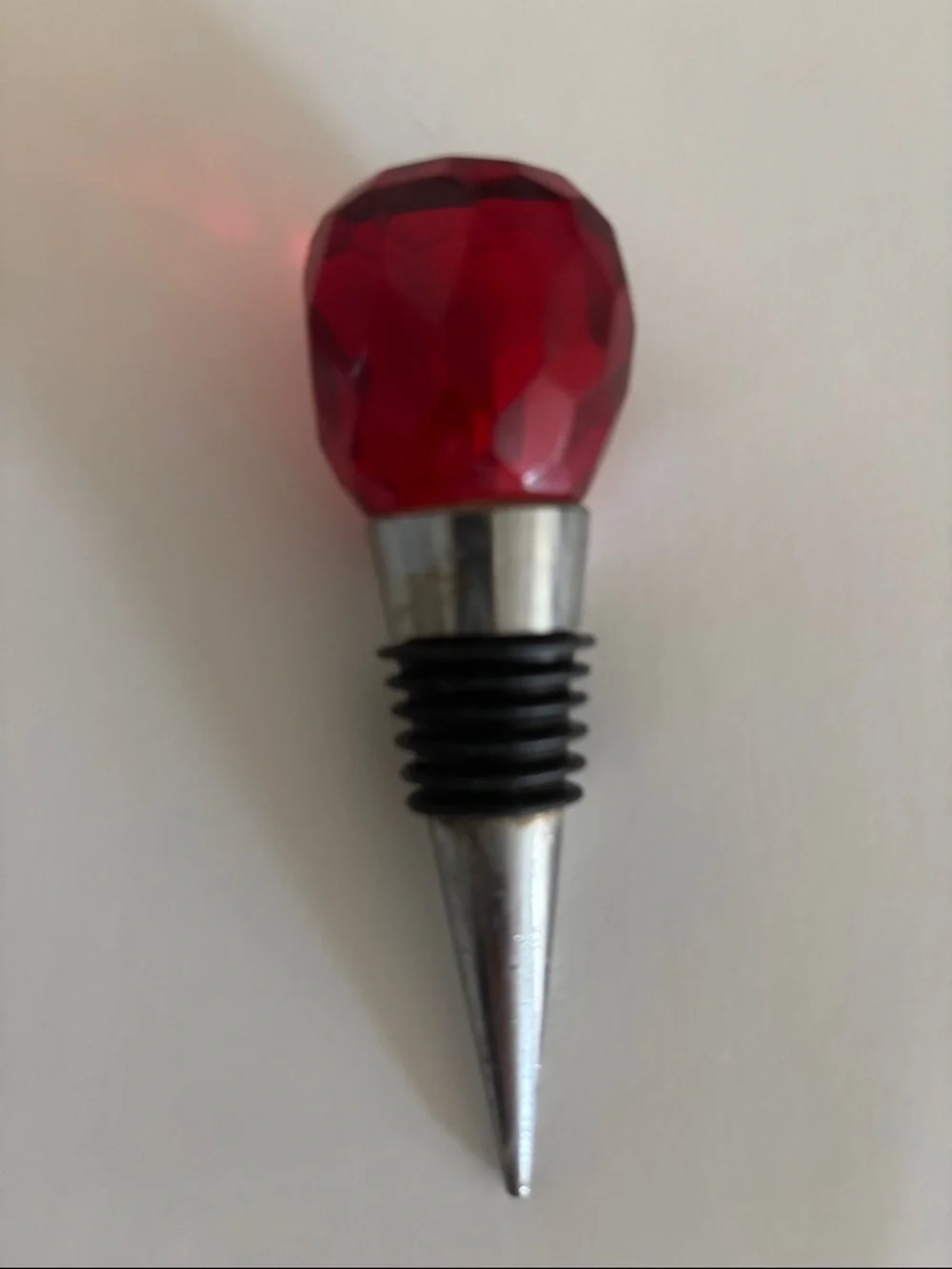 Set of 3 Decorative Faceted Gem Bottle Stoppers